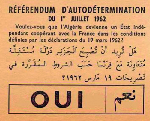 Folkomröstning i Algeriet 1962 (Bild: de.wikipedia.org)